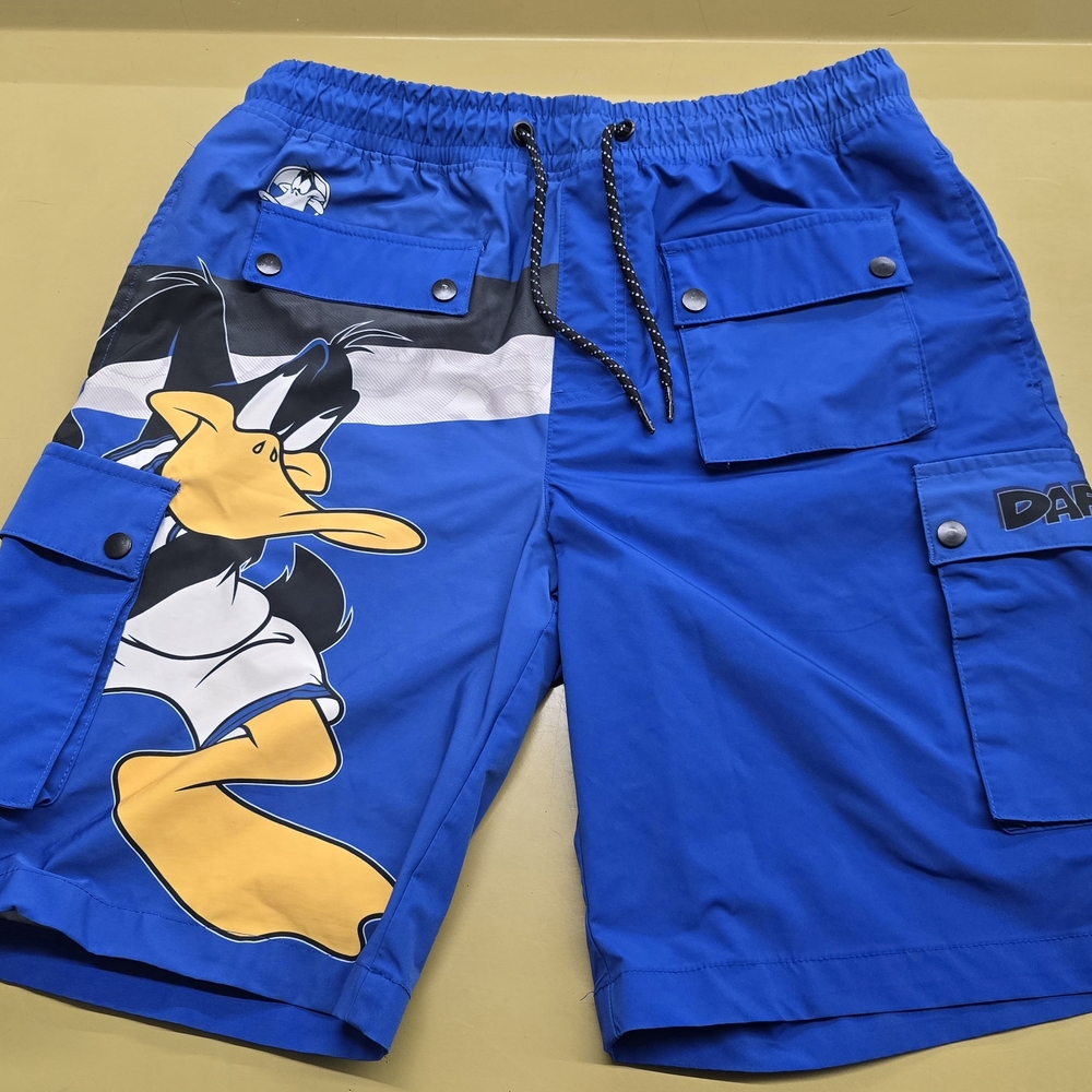 Warner Bros Blue and Yellow Athletic Shorts